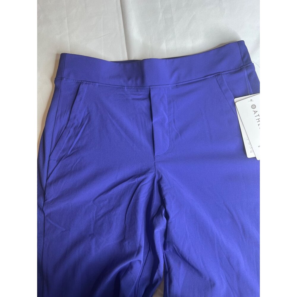 Athleta Womens Brooklyn Lined Pant Purple Ribbed Waist size 4/P - Picture 6 of 16